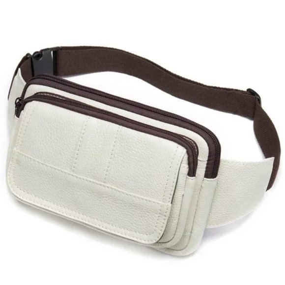 Accessories - COWHIDE Leather Fanny Pack White